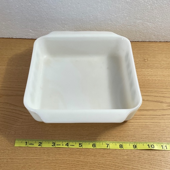 Vintage Fire King Anchor Hocking 8" Square Baking Dish Meadow Green #435 MCM - Picture 7 of 7